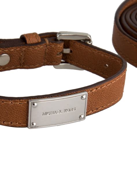 collar michael kors for dog original|Michael Kors Leather Dog Collar and Leash Set .